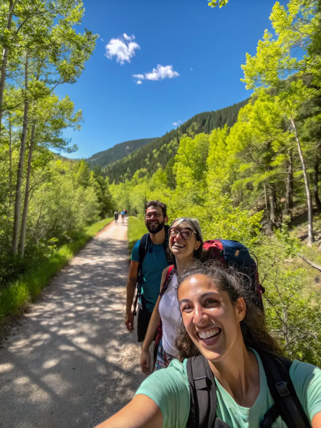 Participants walking together during a charity walk, highlighting the accessibility and community focus of COURIR POUR LA VIE's events.